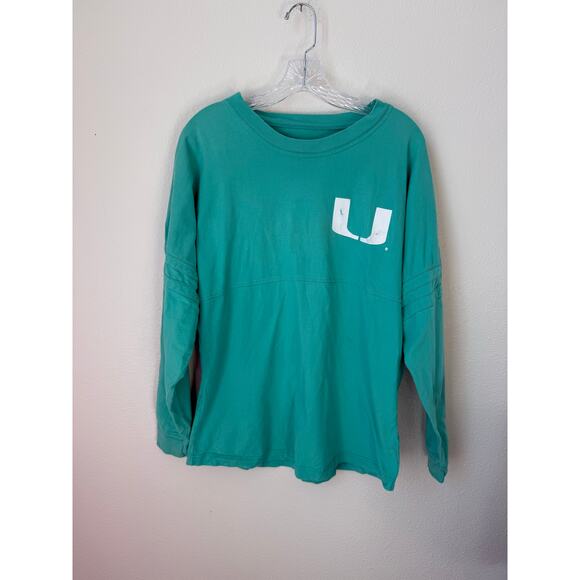 University of Miami Long Sleeve Tee Shirt Size Medium - Picture 2 of 6